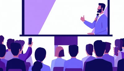 Empowering public speaking illustration Empowering public speaking illustration